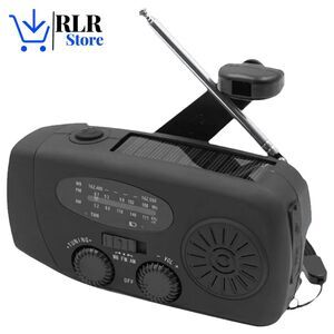 Emergency  Radio Crank Solar Hand Weather 2000mAh Power Bank Charger Flash Light